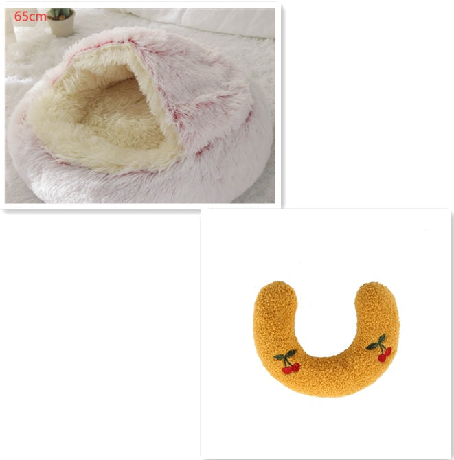 2 In 1 Soft Long Plush Pets Bed