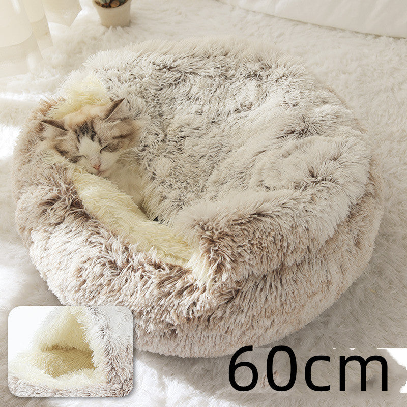 2 In 1 Soft Long Plush Pets Bed