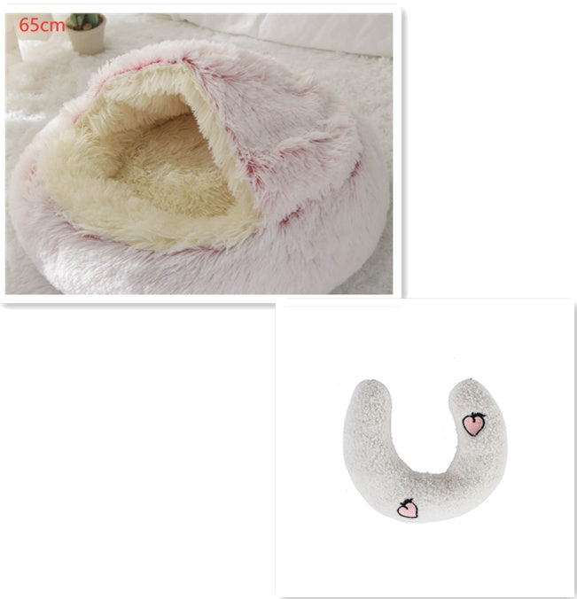2 In 1 Soft Long Plush Pets Bed