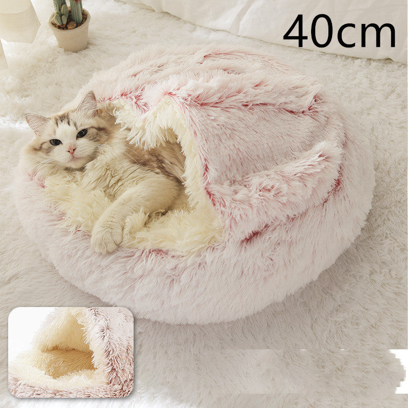 2 In 1 Soft Long Plush Pets Bed
