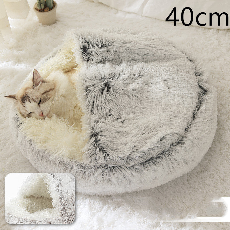2 In 1 Soft Long Plush Pets Bed