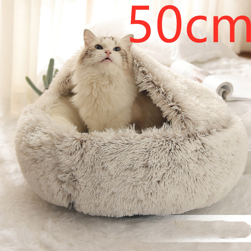 2 In 1 Soft Long Plush Pets Bed