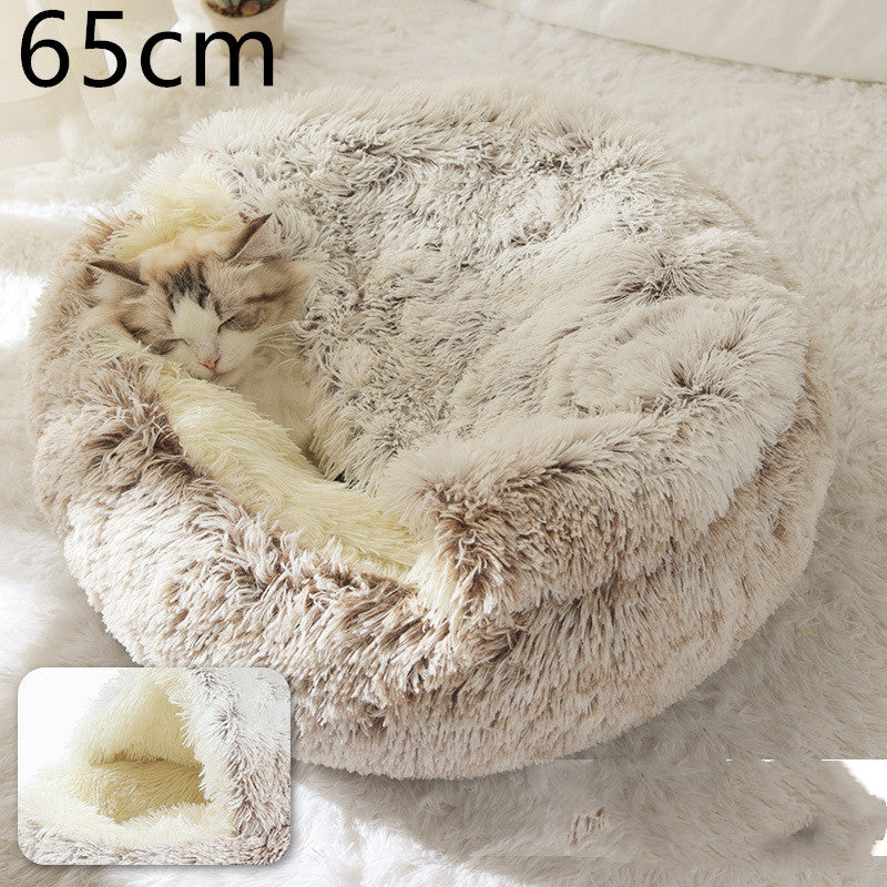 2 In 1 Soft Long Plush Pets Bed