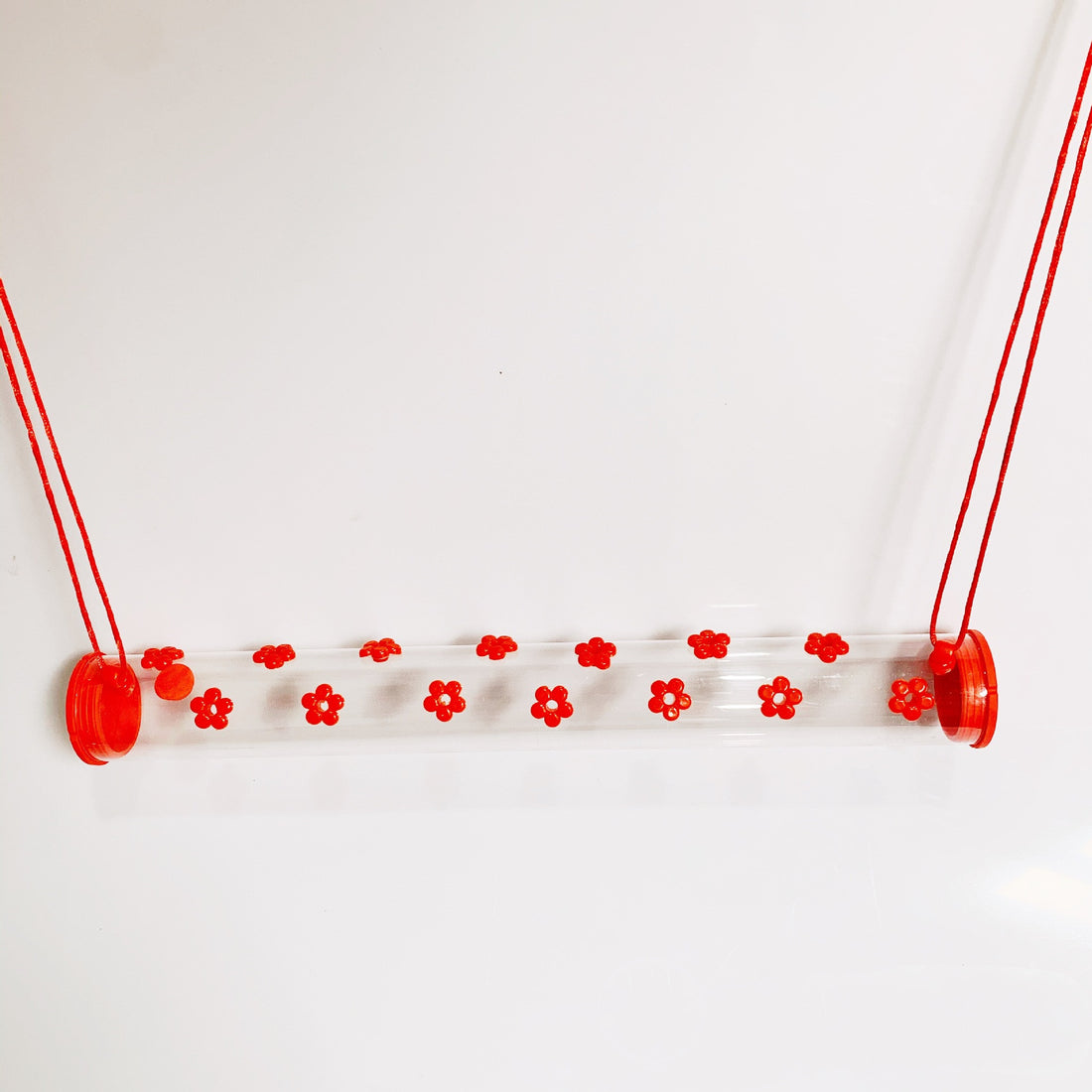 Hanging Long Tube Transparent Bird Feeder