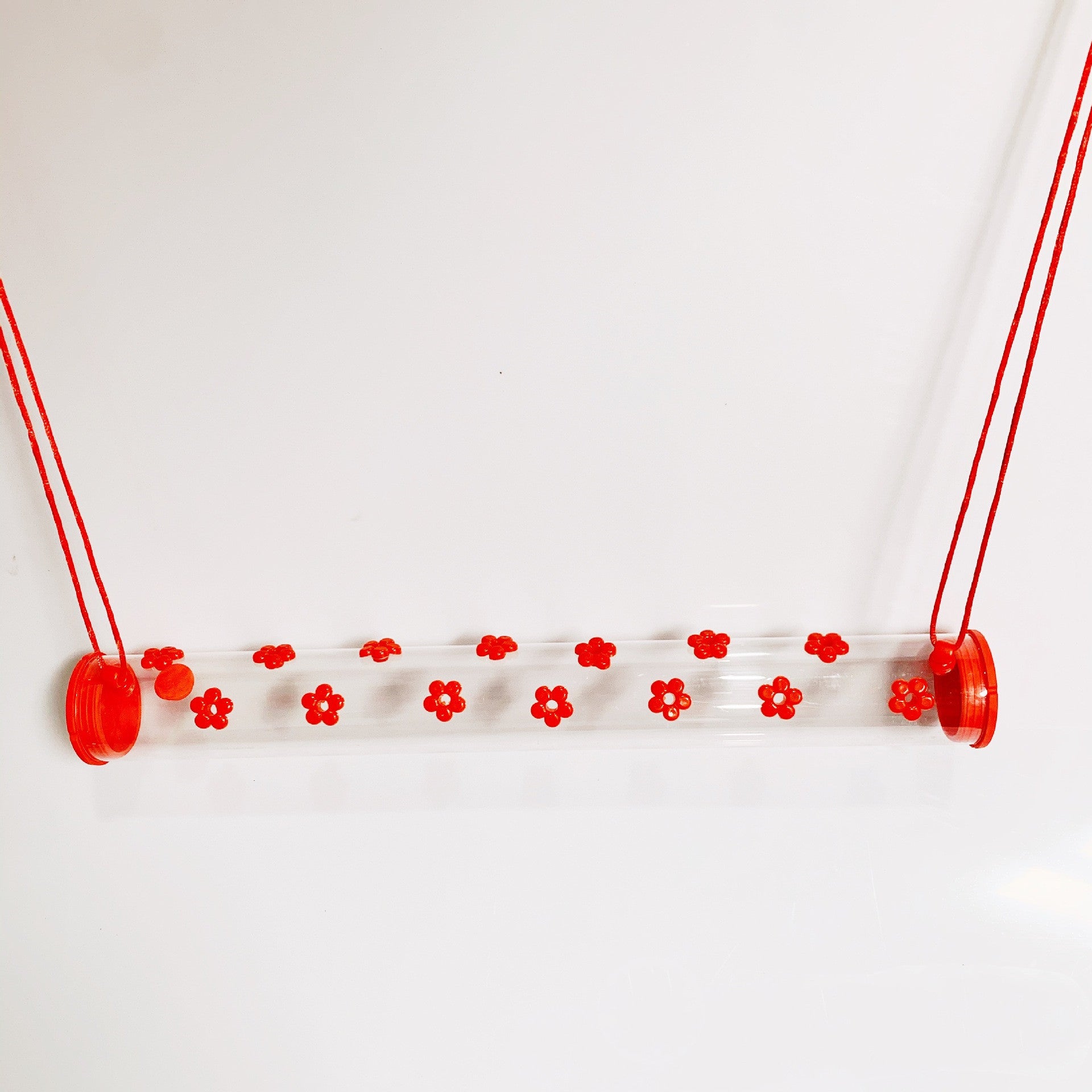 Hanging Long Tube Transparent Bird Feeder