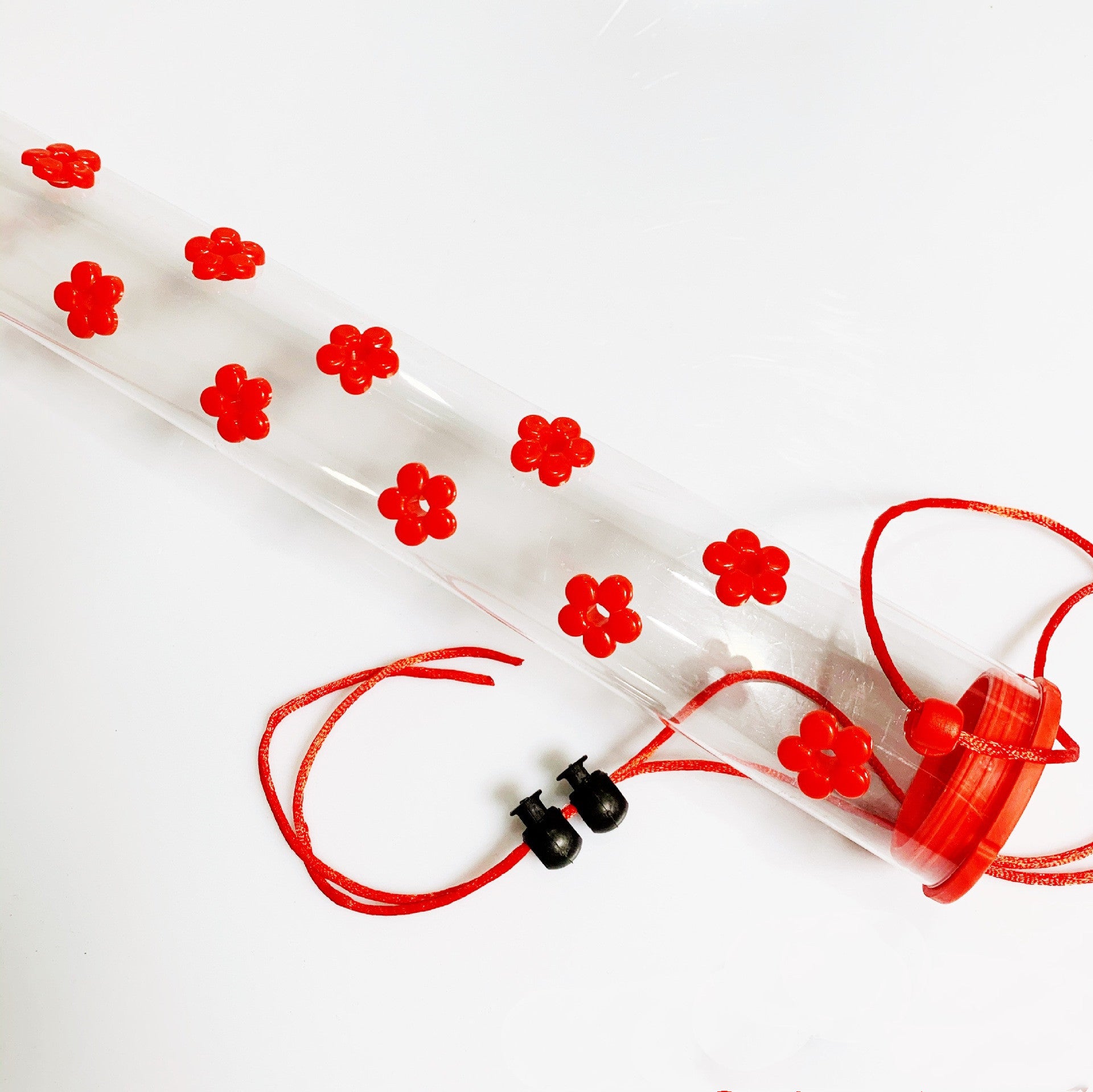 Hanging Long Tube Transparent Bird Feeder