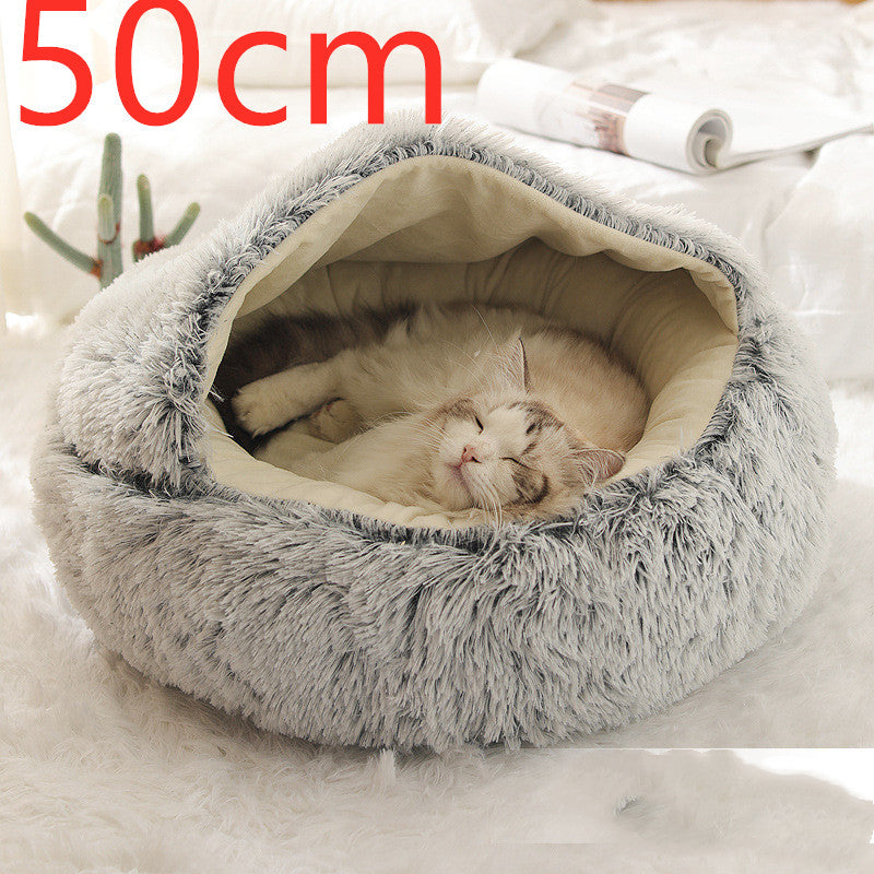 2 In 1 Soft Long Plush Pets Bed