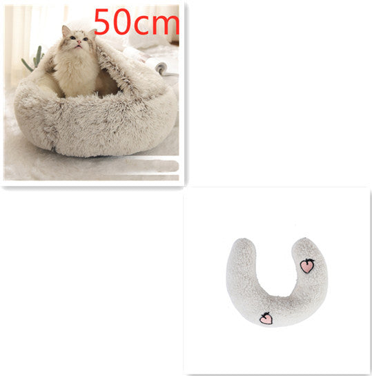 2 In 1 Soft Long Plush Pets Bed