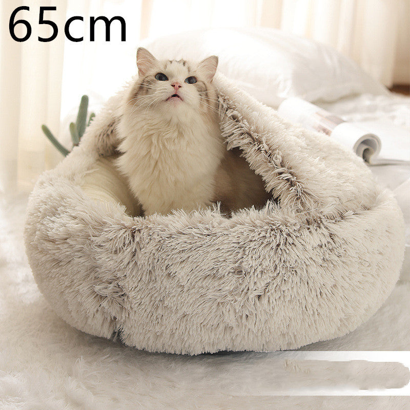 2 In 1 Soft Long Plush Pets Bed