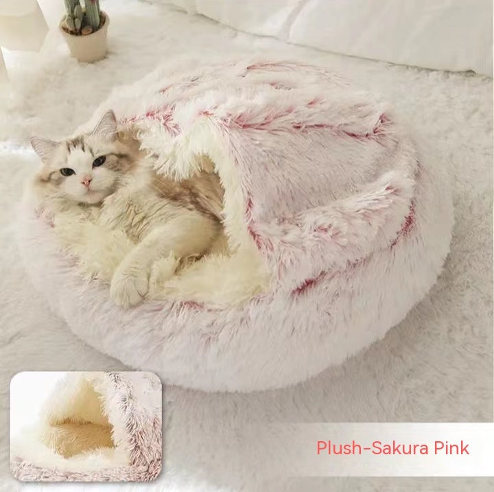 2 In 1 Soft Long Plush Pets Bed