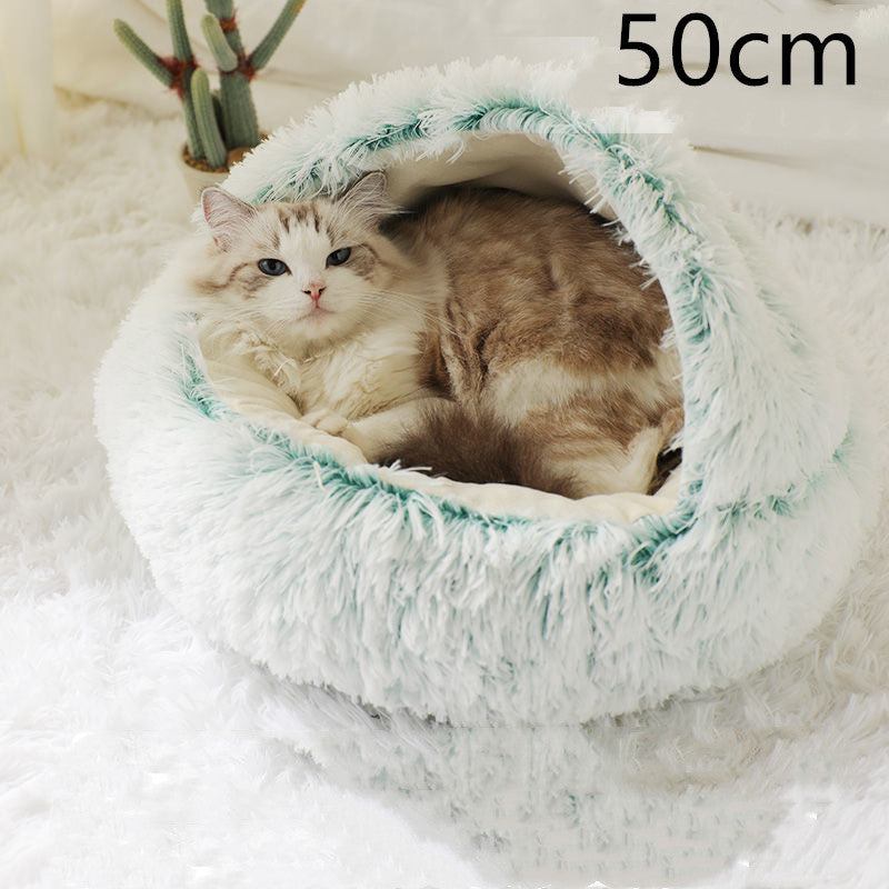 2 In 1 Soft Long Plush Pets Bed