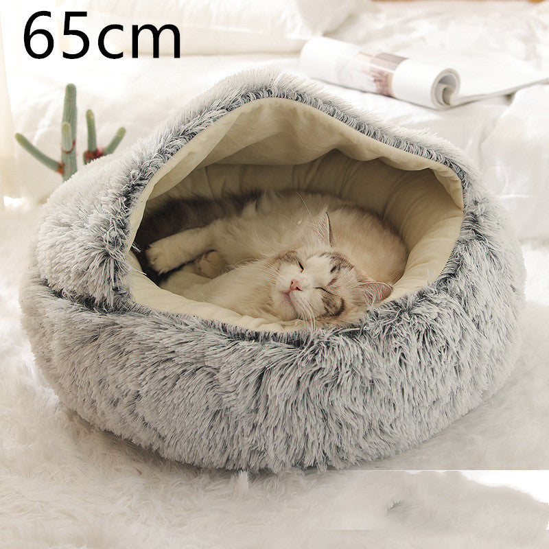 2 In 1 Soft Long Plush Pets Bed