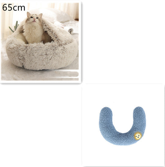 2 In 1 Soft Long Plush Pets Bed