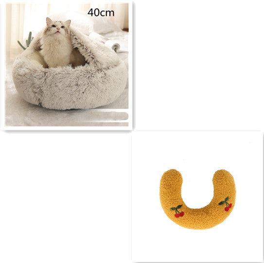2 In 1 Soft Long Plush Pets Bed