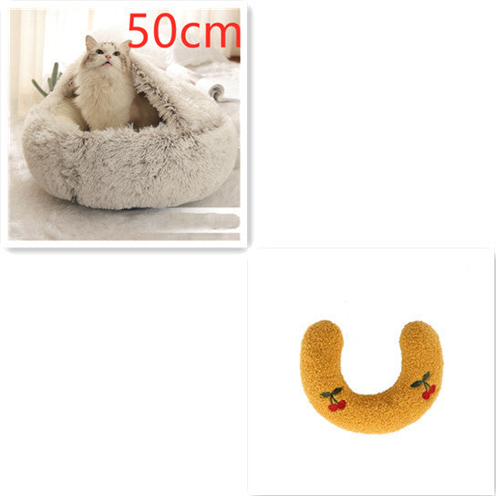 2 In 1 Soft Long Plush Pets Bed