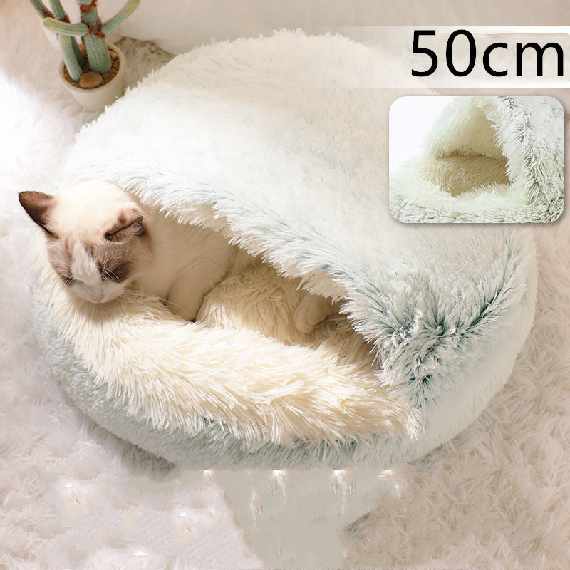 2 In 1 Soft Long Plush Pets Bed