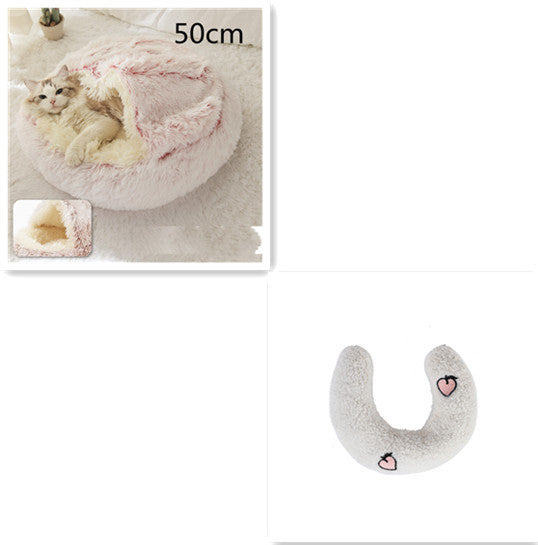 2 In 1 Soft Long Plush Pets Bed