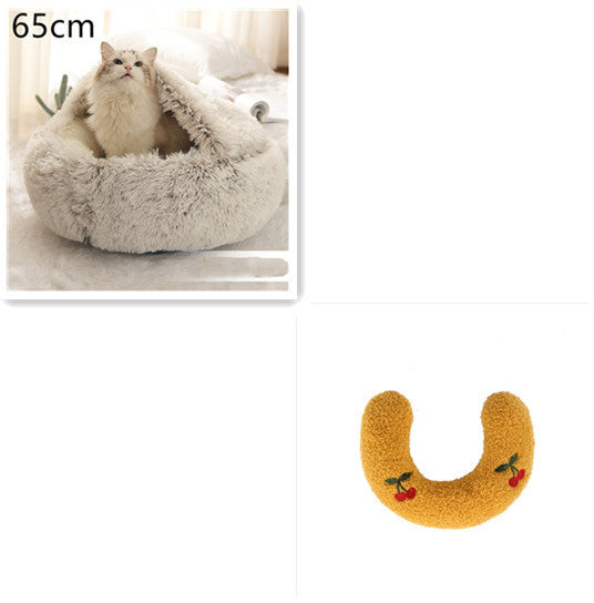 2 In 1 Soft Long Plush Pets Bed
