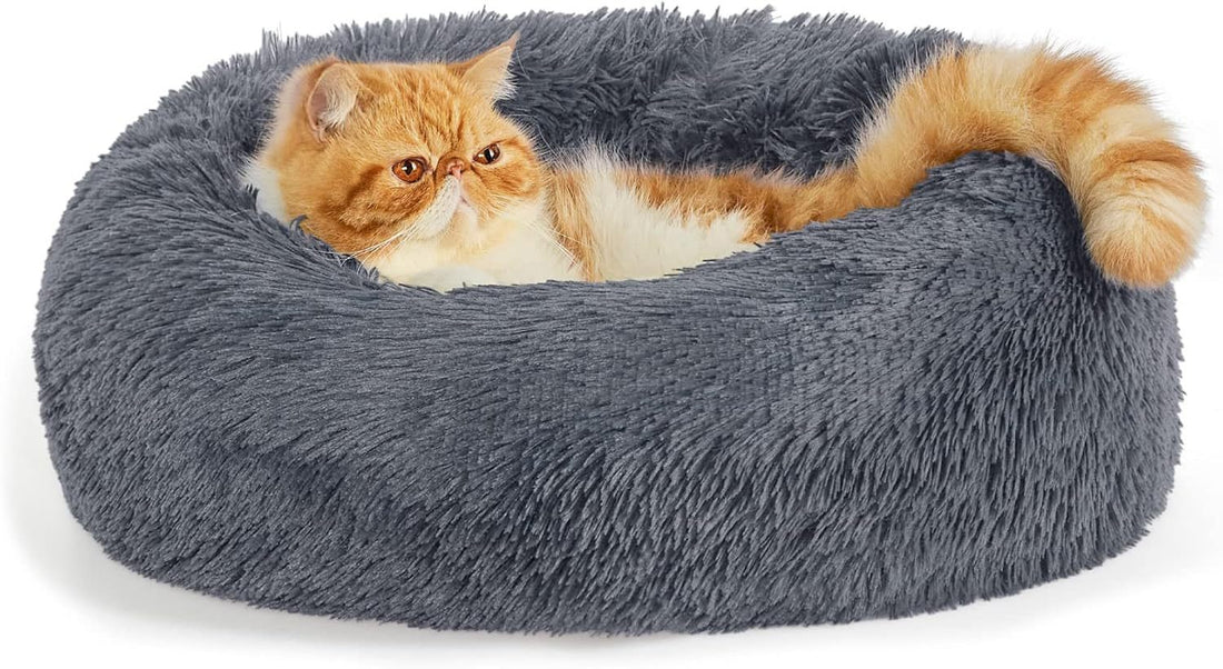 Non-slip Round Fluffy Plush Pet Bed
