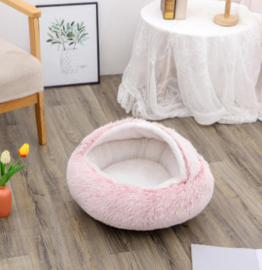 2 In 1 Soft Long Plush Pets Bed