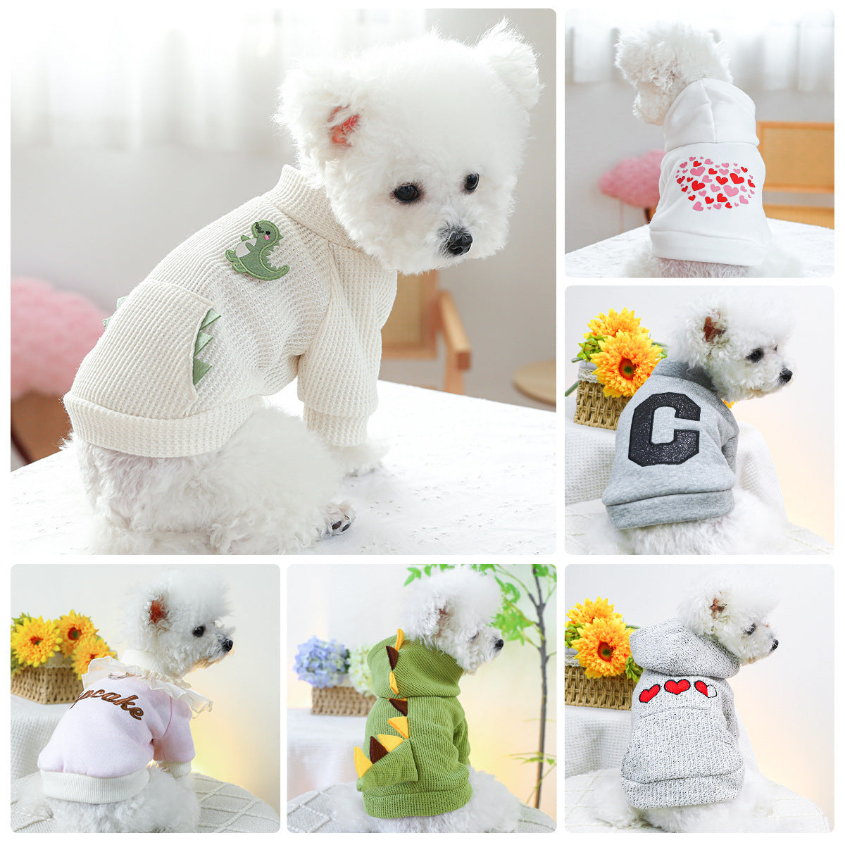 Casual Pet Sweater Round-neck Shirt