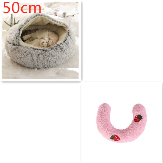2 In 1 Soft Long Plush Pets Bed