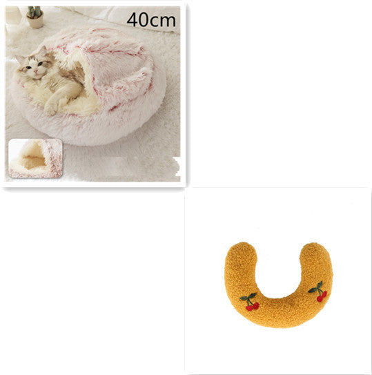 2 In 1 Soft Long Plush Pets Bed