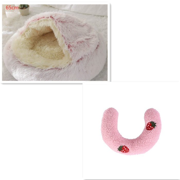 2 In 1 Soft Long Plush Pets Bed