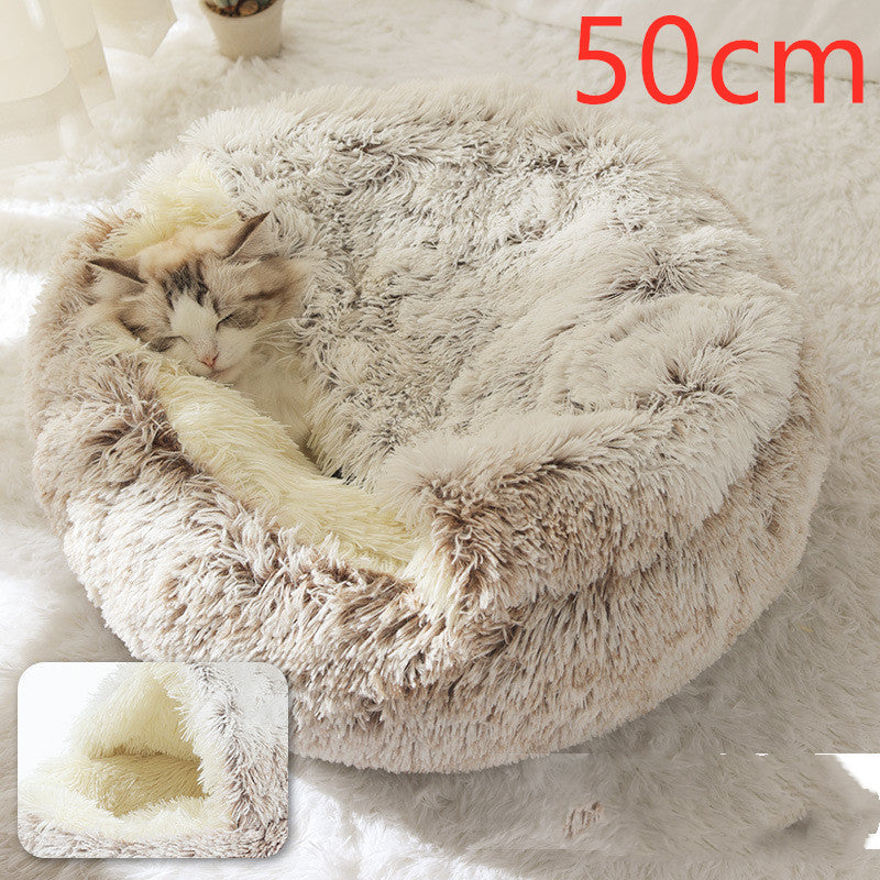2 In 1 Soft Long Plush Pets Bed