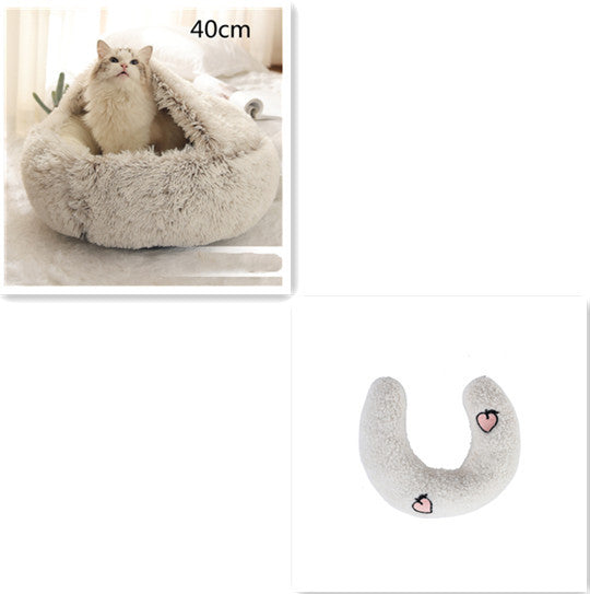 2 In 1 Soft Long Plush Pets Bed