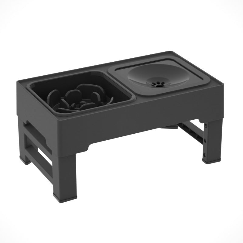 Dog Adjustable Height Pets Feeding Dish Bowl