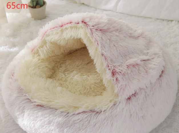 2 In 1 Soft Long Plush Pets Bed