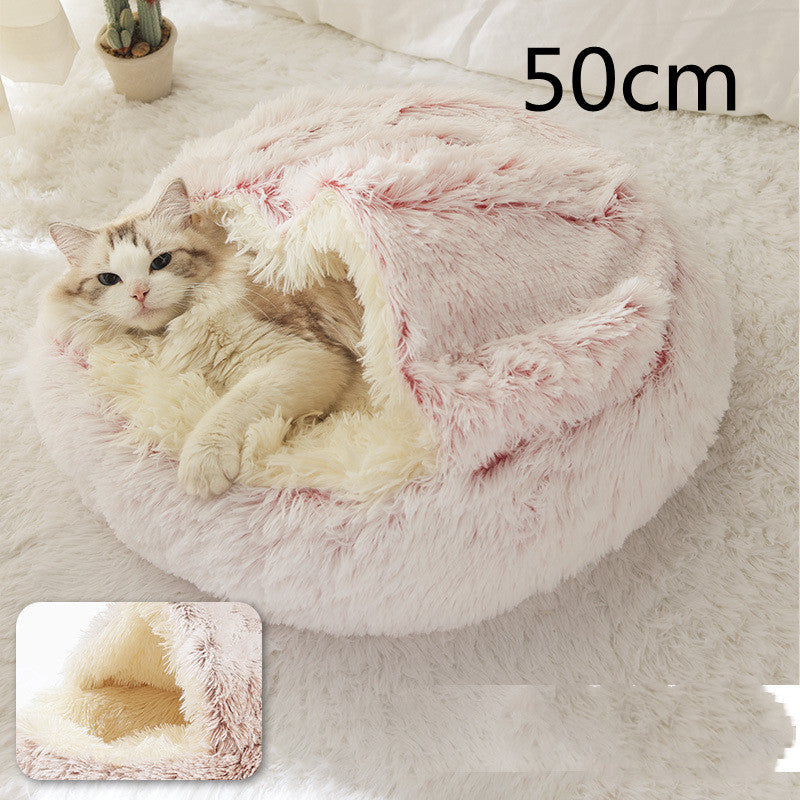 2 In 1 Soft Long Plush Pets Bed