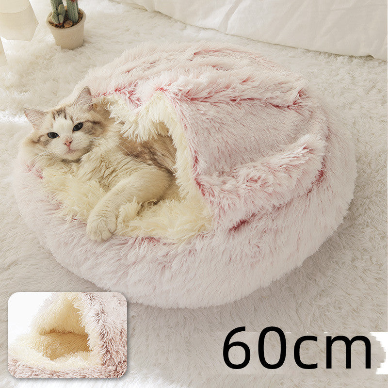 2 In 1 Soft Long Plush Pets Bed