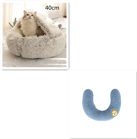 2 In 1 Soft Long Plush Pets Bed