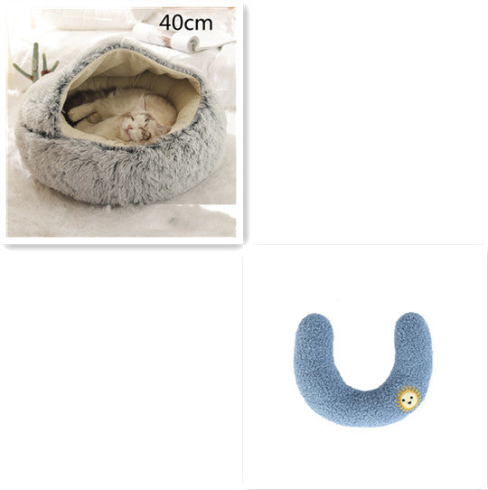 2 In 1 Soft Long Plush Pets Bed