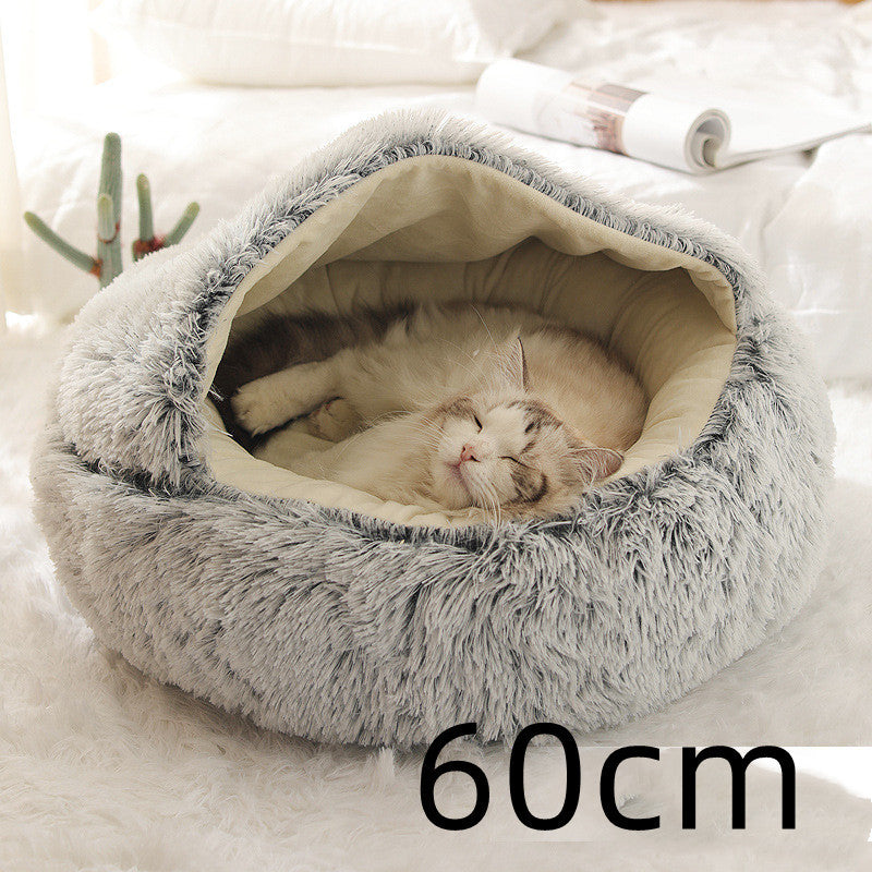 2 In 1 Soft Long Plush Pets Bed