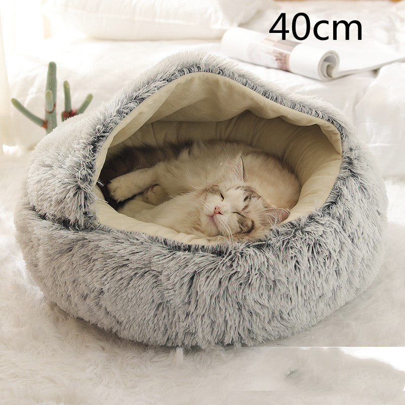 2 In 1 Soft Long Plush Pets Bed
