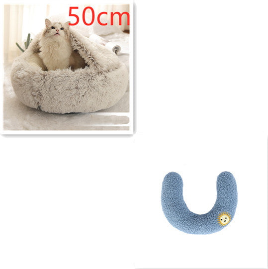 2 In 1 Soft Long Plush Pets Bed