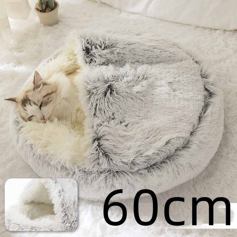 2 In 1 Soft Long Plush Pets Bed