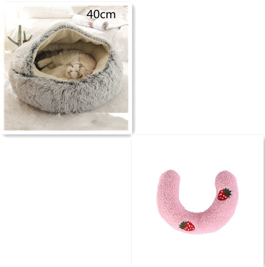 2 In 1 Soft Long Plush Pets Bed