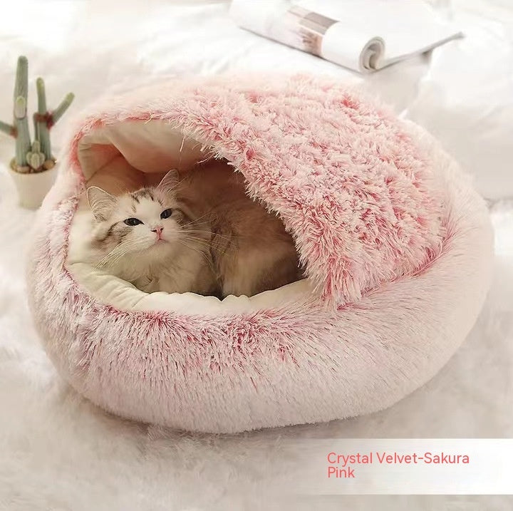 2 In 1 Soft Long Plush Pets Bed