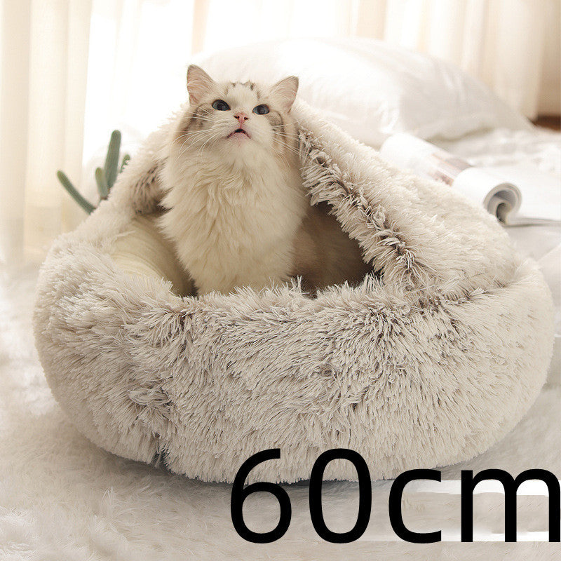 2 In 1 Soft Long Plush Pets Bed