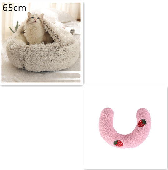 2 In 1 Soft Long Plush Pets Bed