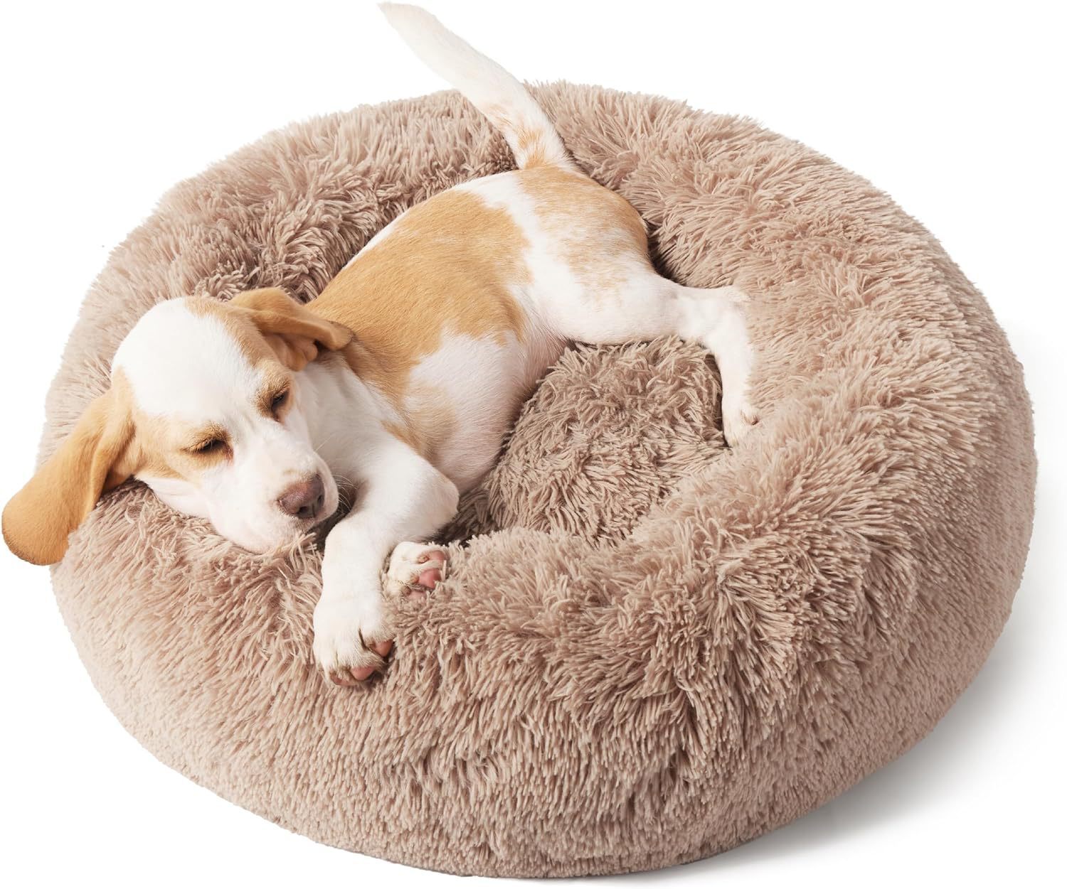Non-slip Round Fluffy Plush Pet Bed