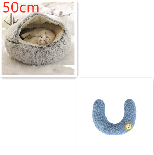 2 In 1 Soft Long Plush Pets Bed