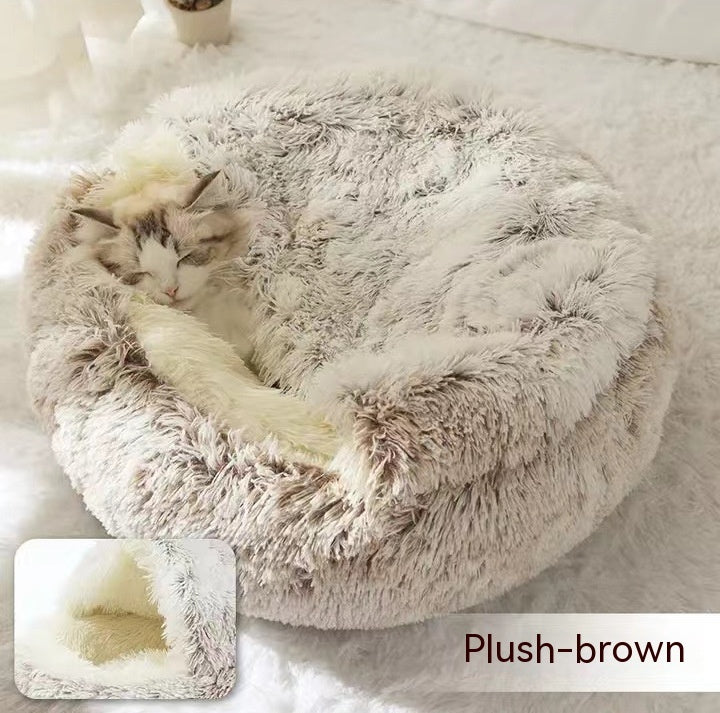 2 In 1 Soft Long Plush Pets Bed