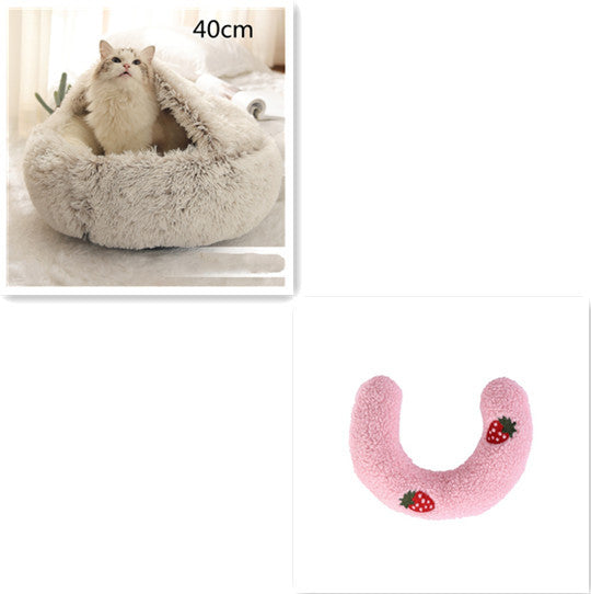 2 In 1 Soft Long Plush Pets Bed